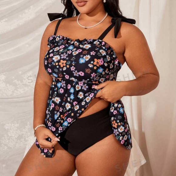 NEW Bundle of 2 Plus Tankini Bathing Suits from Shein - Picture 3 of 8